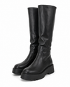 Chunky Knee-High Boots - Black