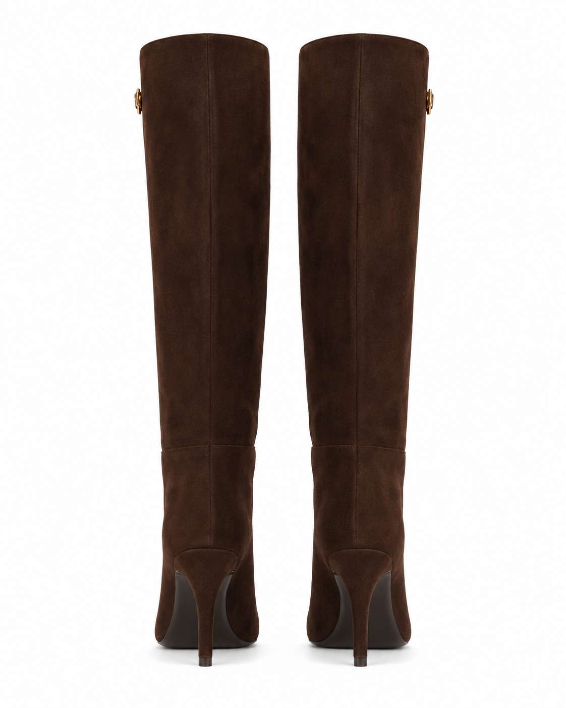 Pointed-Toe Suede Knee-High Boots - Caffè Noire