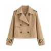 Vintage Cropped Trenchcoat - boxy-fit