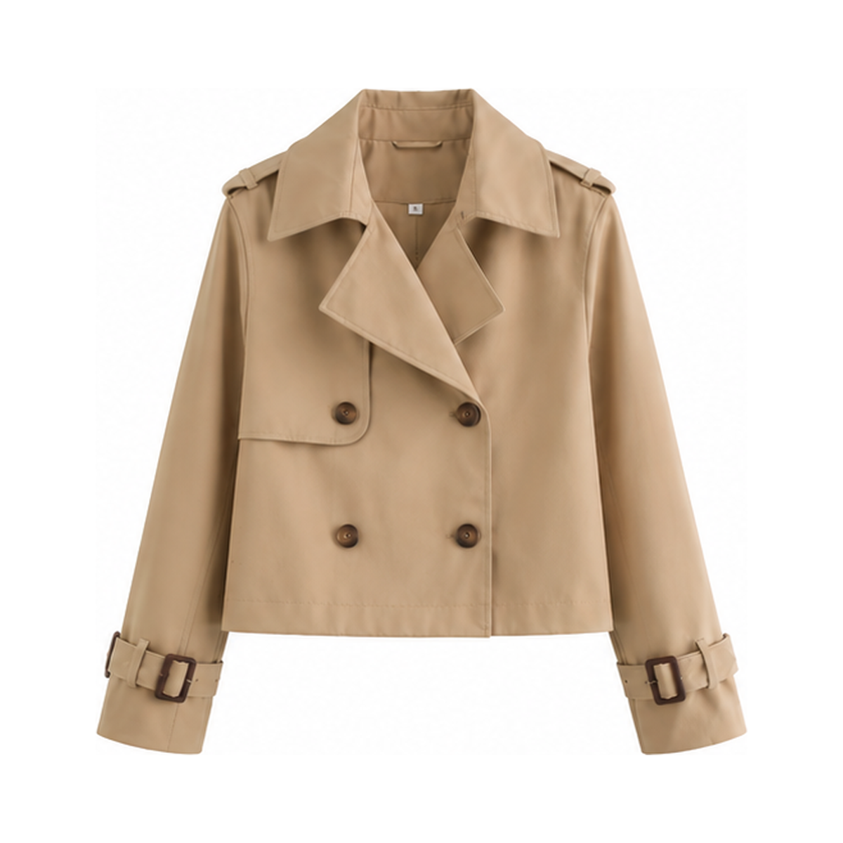 Vintage Cropped Trenchcoat - boxy-fit