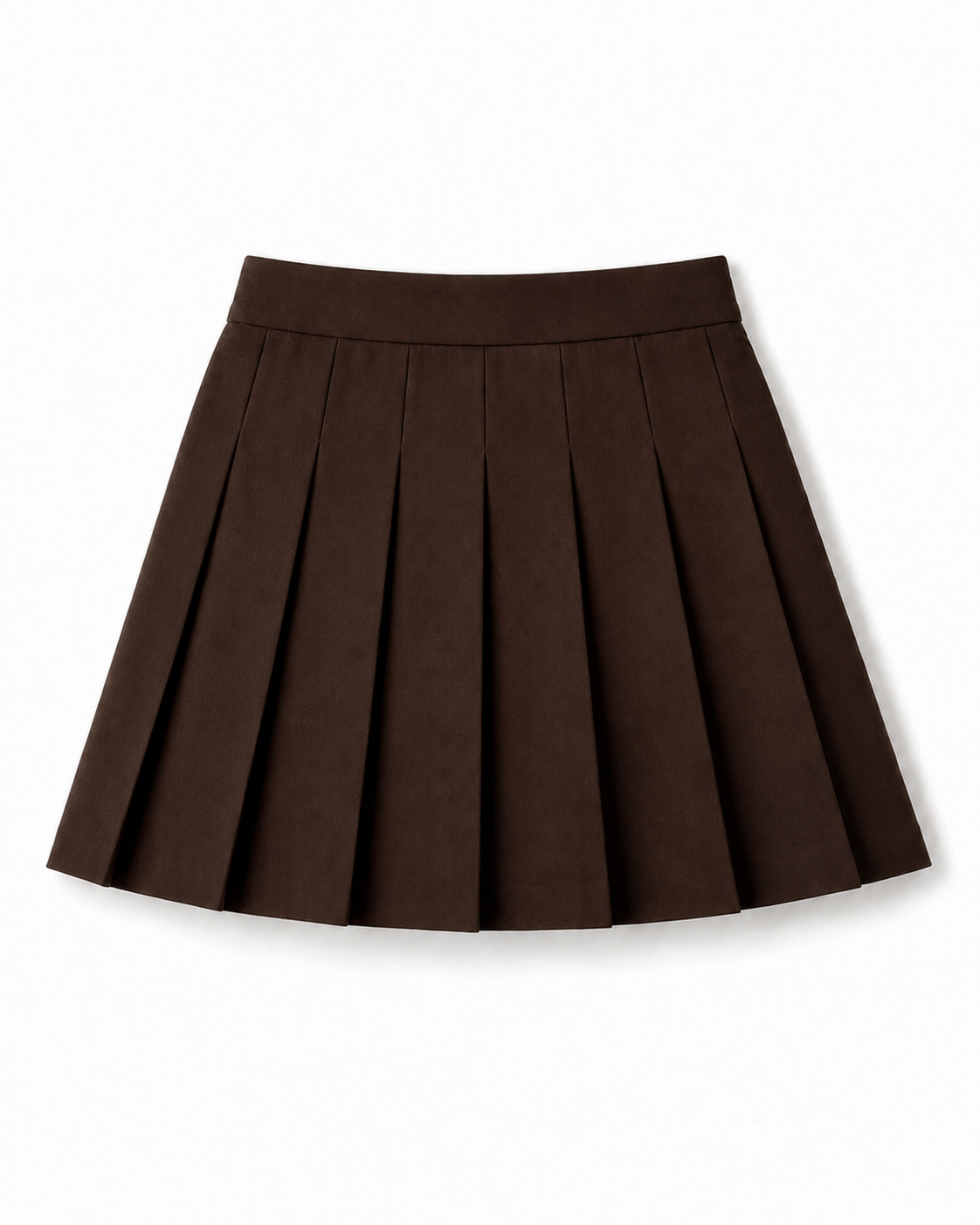 Narrow Waistband Pleated Mini Skirt - High Waist