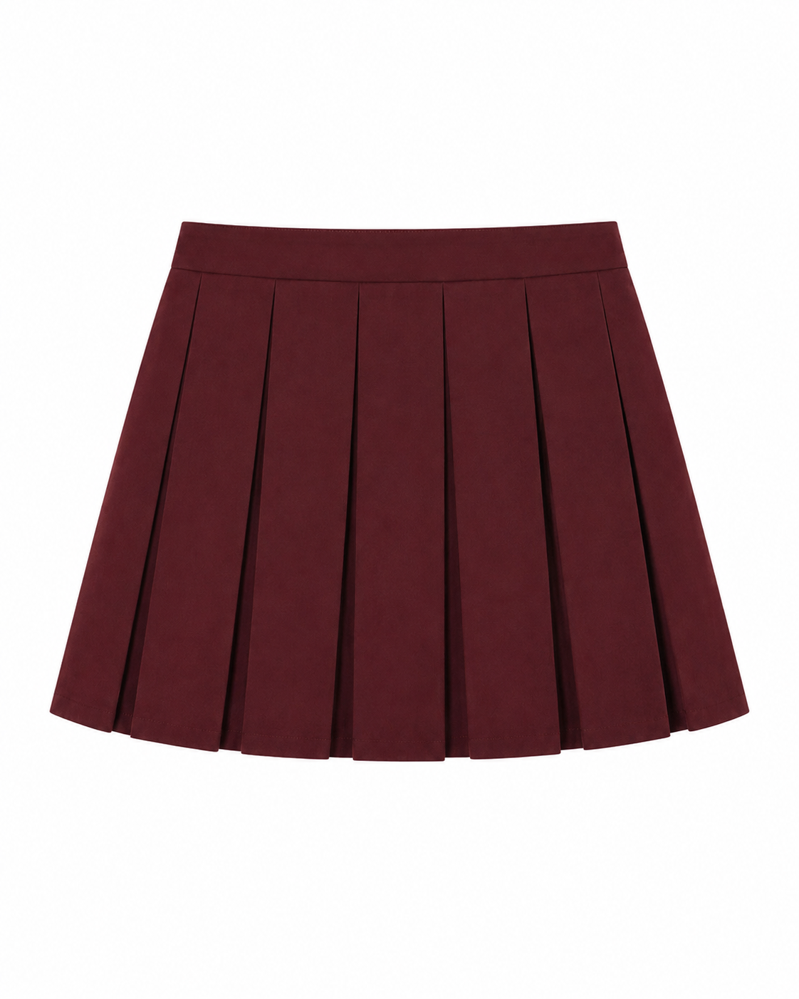 Narrow Waistband Pleated Mini Skirt - High Waist