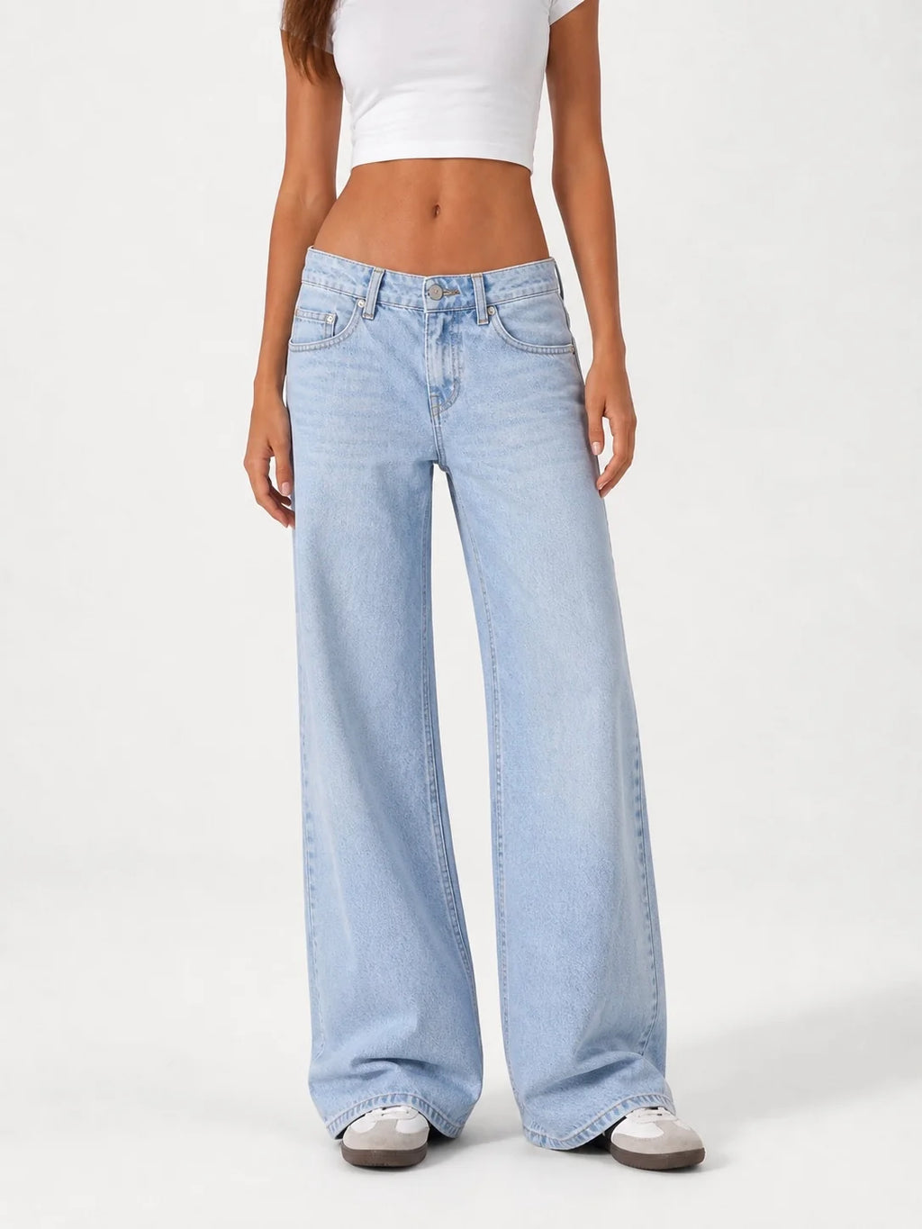 Low Waist Wide Leg – Baby Blue
