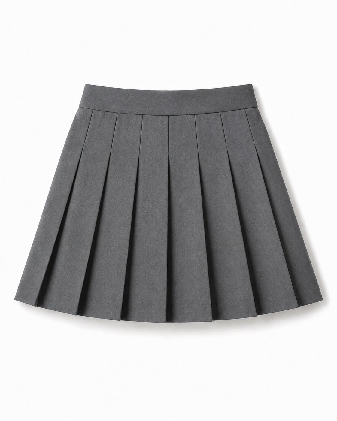 Narrow Waistband Pleated Mini Skirt - High Waist