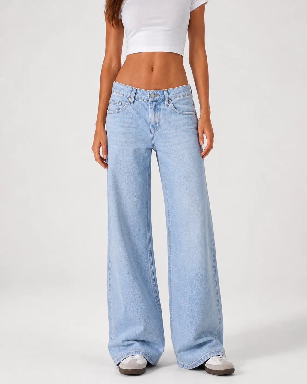 Low Waist Wide Leg – Baby Blue