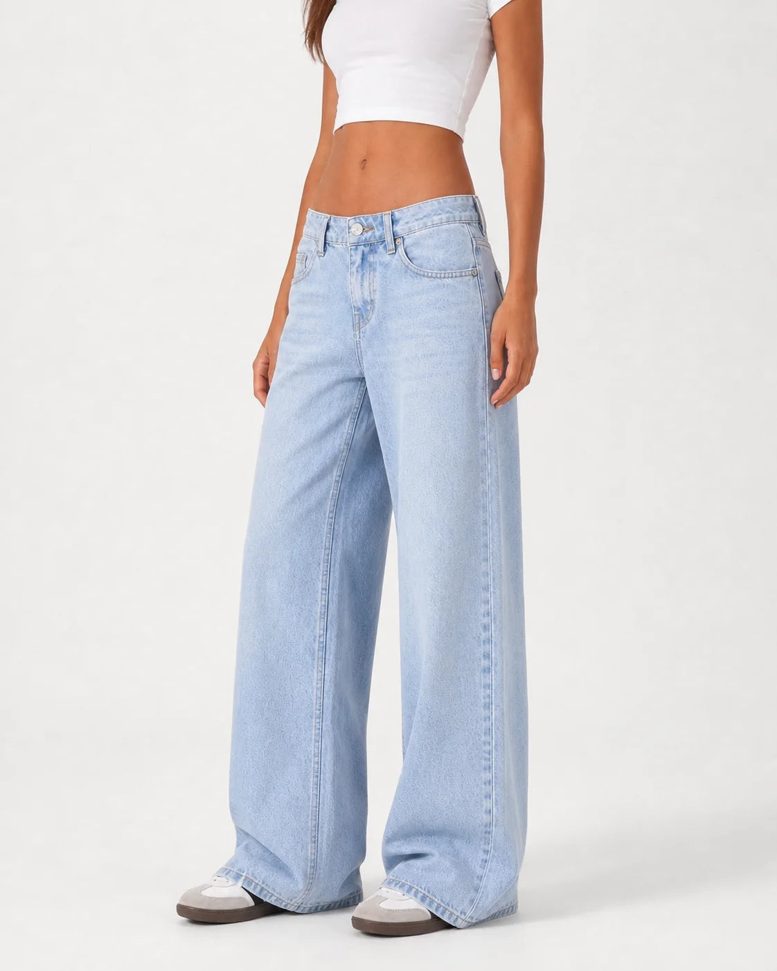 Low Waist Wide Leg – Baby Blue