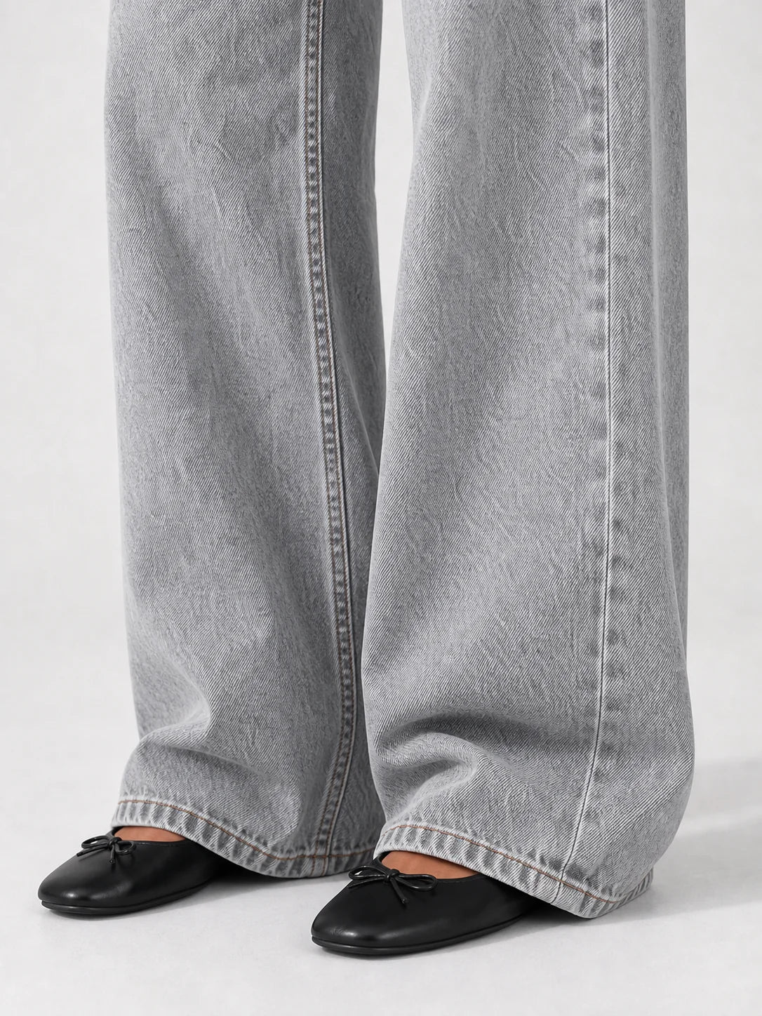 Low Waist Wide Leg – Washed Grey