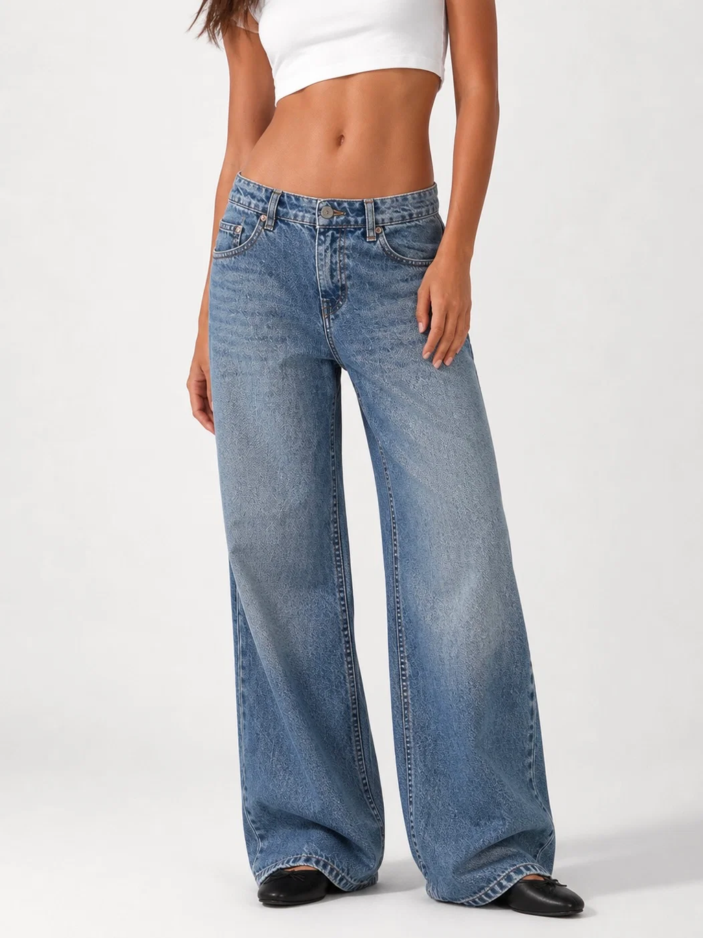 Low Waist Wide Leg – Vintage Wash