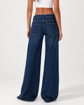 ⁠Low Waist Wide Leg – Deep Navy