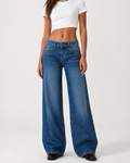 ⁠Low Waist Wide Leg – Rich Indigo