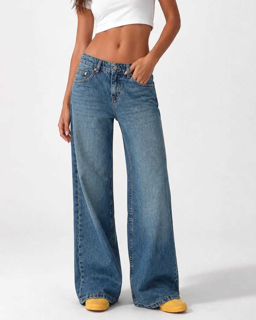 Low Waist Wide Leg – Light Blue Wash