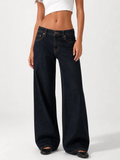 Low Waist Wide Leg – Dark Blue