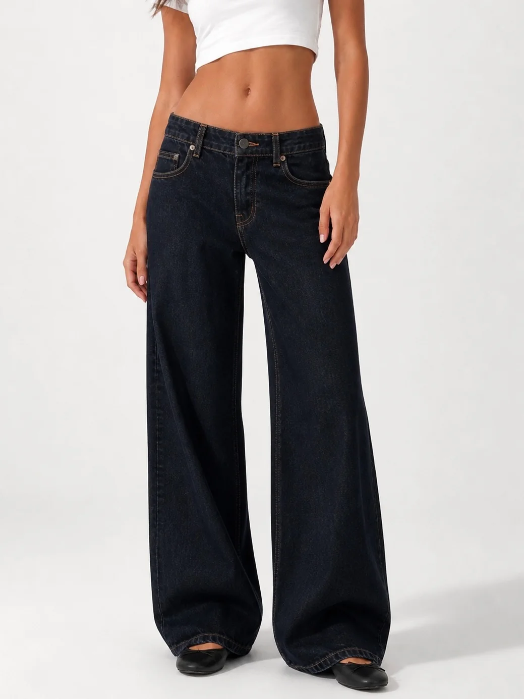 Low Waist Wide Leg – Dark Blue