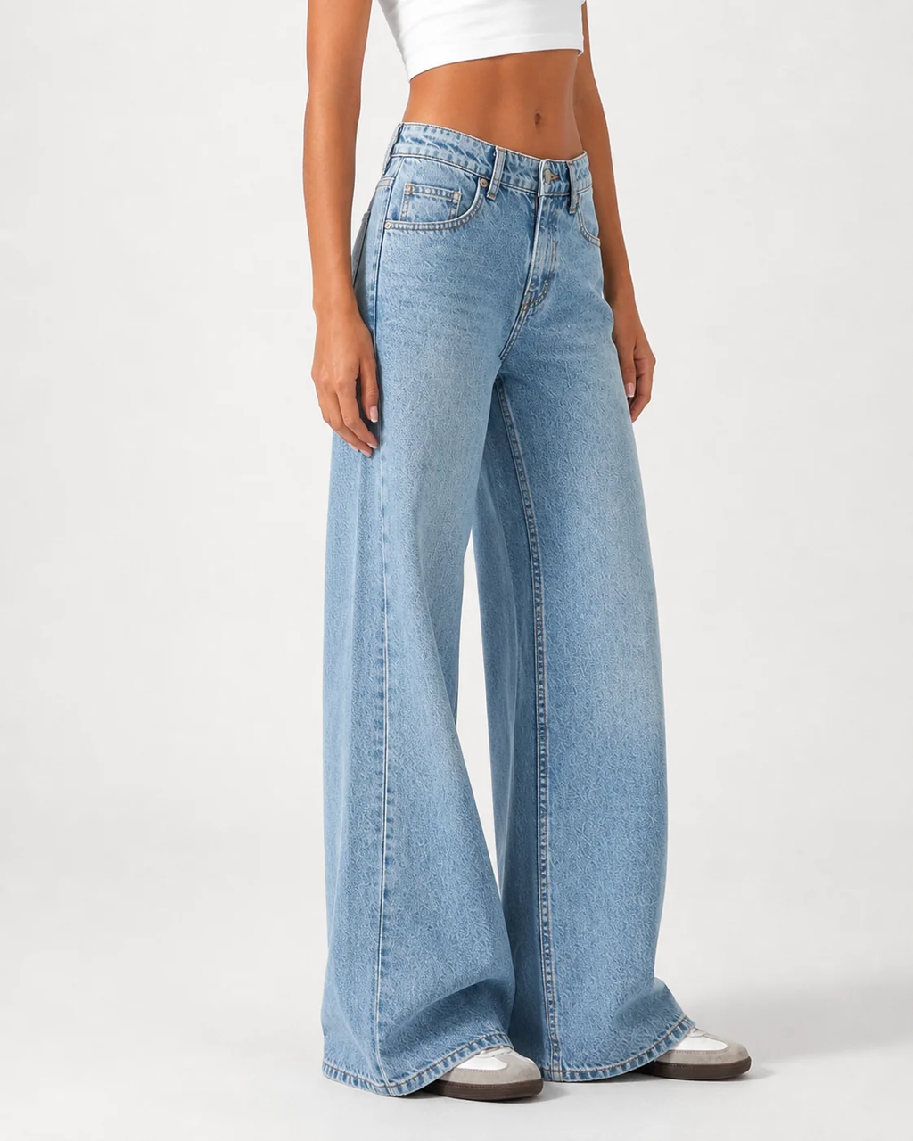 Low Waist Wide Leg – Pale Indigo