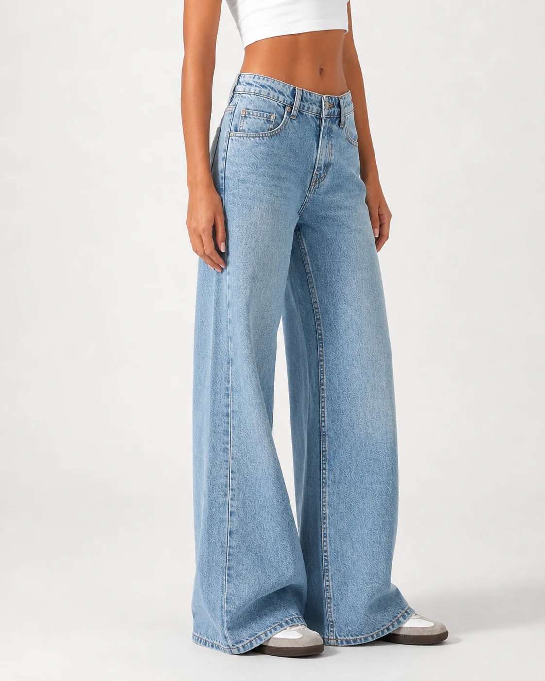 Low Waist Wide Leg – Pale Indigo