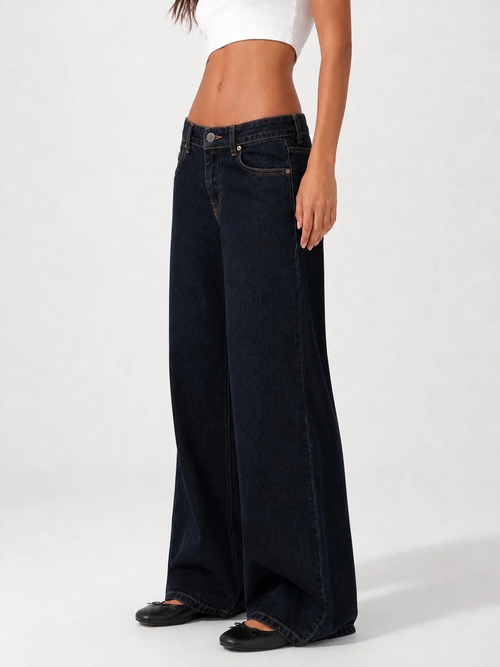 Low Waist Wide Leg – Dark Blue