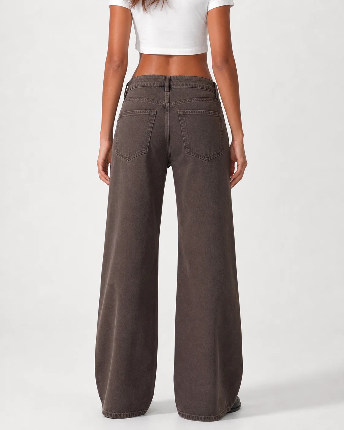 Low Waist Wide Leg – Mocha Brown