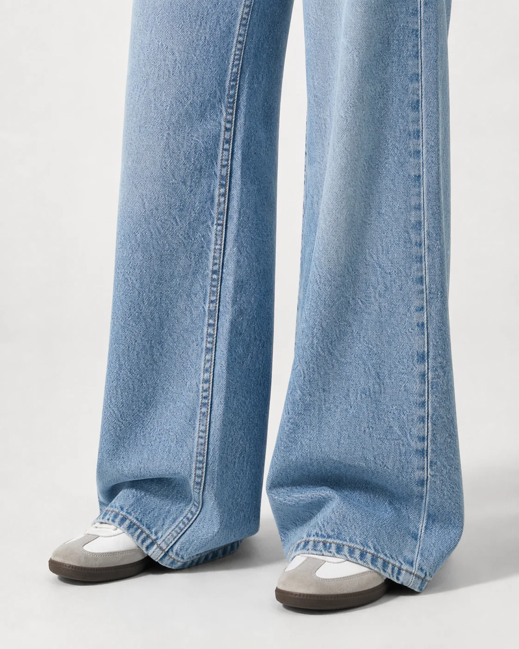 Low Waist Wide Leg – Pale Indigo