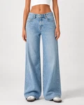 Low Waist Wide Leg – Pale Indigo