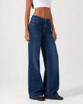 ⁠Low Waist Wide Leg – Deep Navy